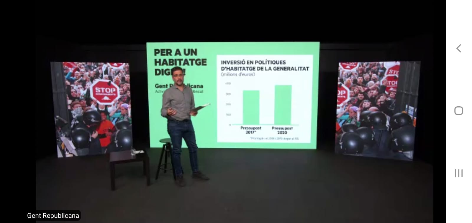 Vídeo debat “L’accés a un habitatge a un preu raonable”